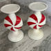 Candy Cane candle holders