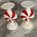 Candy Cane candle holders