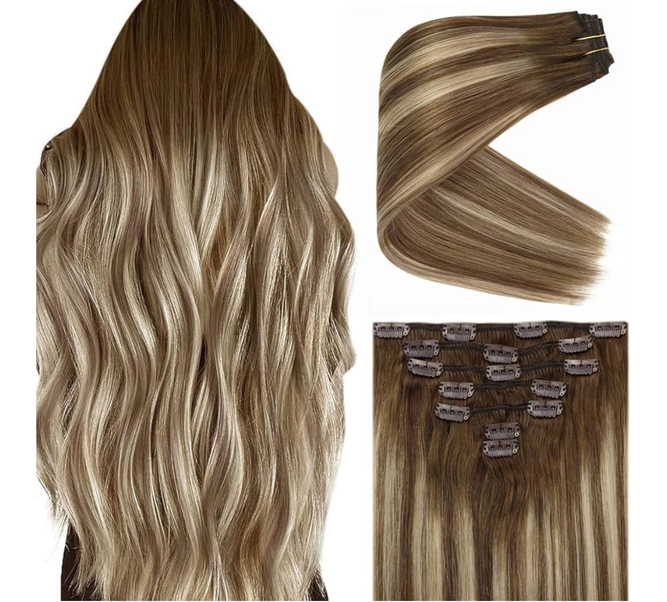 Remy Human Hair Clip In Extensions 18 Inch 7PCS