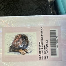 Diamond art club lion watercolor
