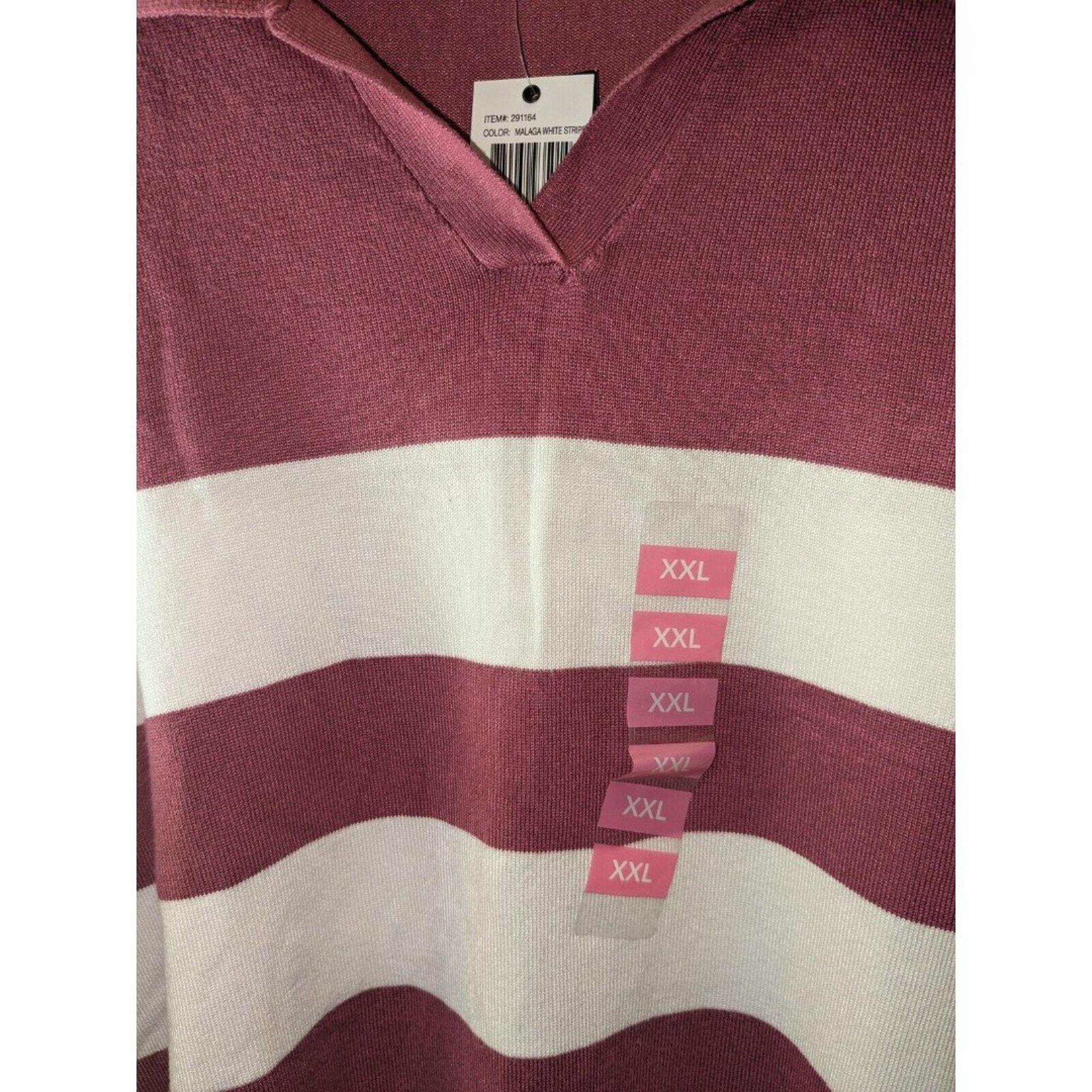 NEW Joseph A Stripe Knit Top 2XL NWT $78