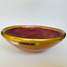 Andreas Meyer Fused Abstract Contemporary Handmade Art Glass Bowl Signed