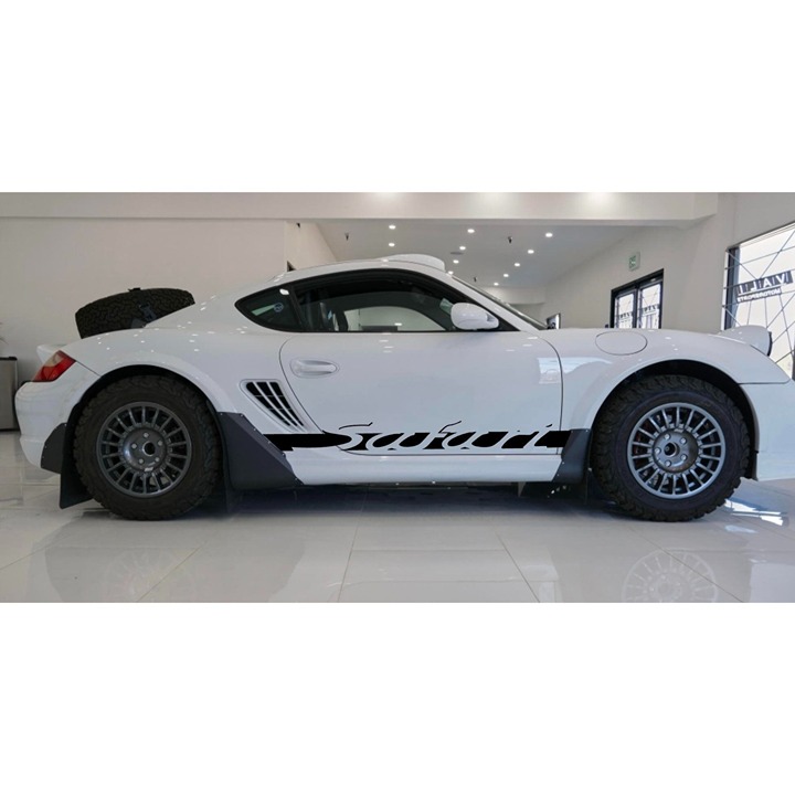 Custom Safari Side Door Decal Set For Porsche Cayman 2005-2014 987 987.2 OFF ROA