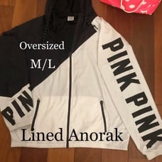 VS PINK Lined Anorak Windbreaker LARGE