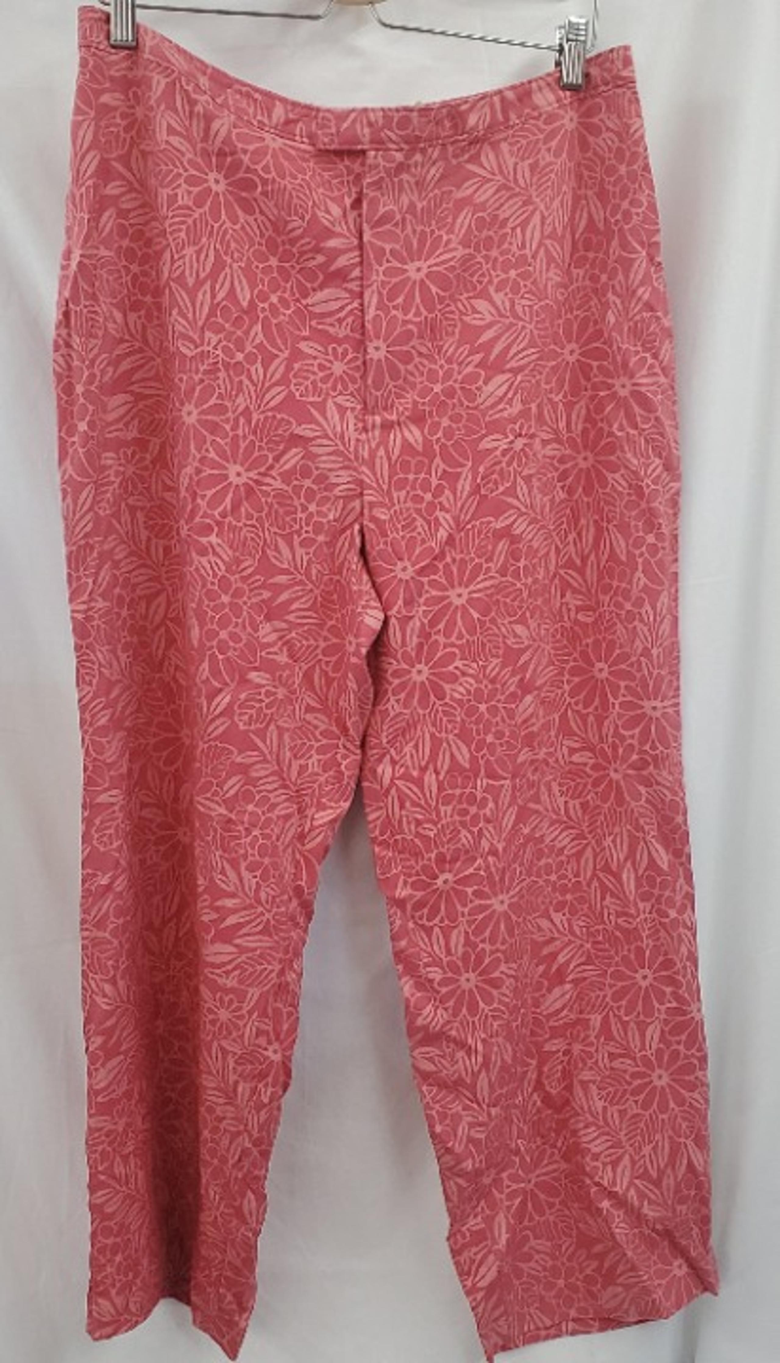 Tommy Bahama 100% Silk Rosehip Crop Pant