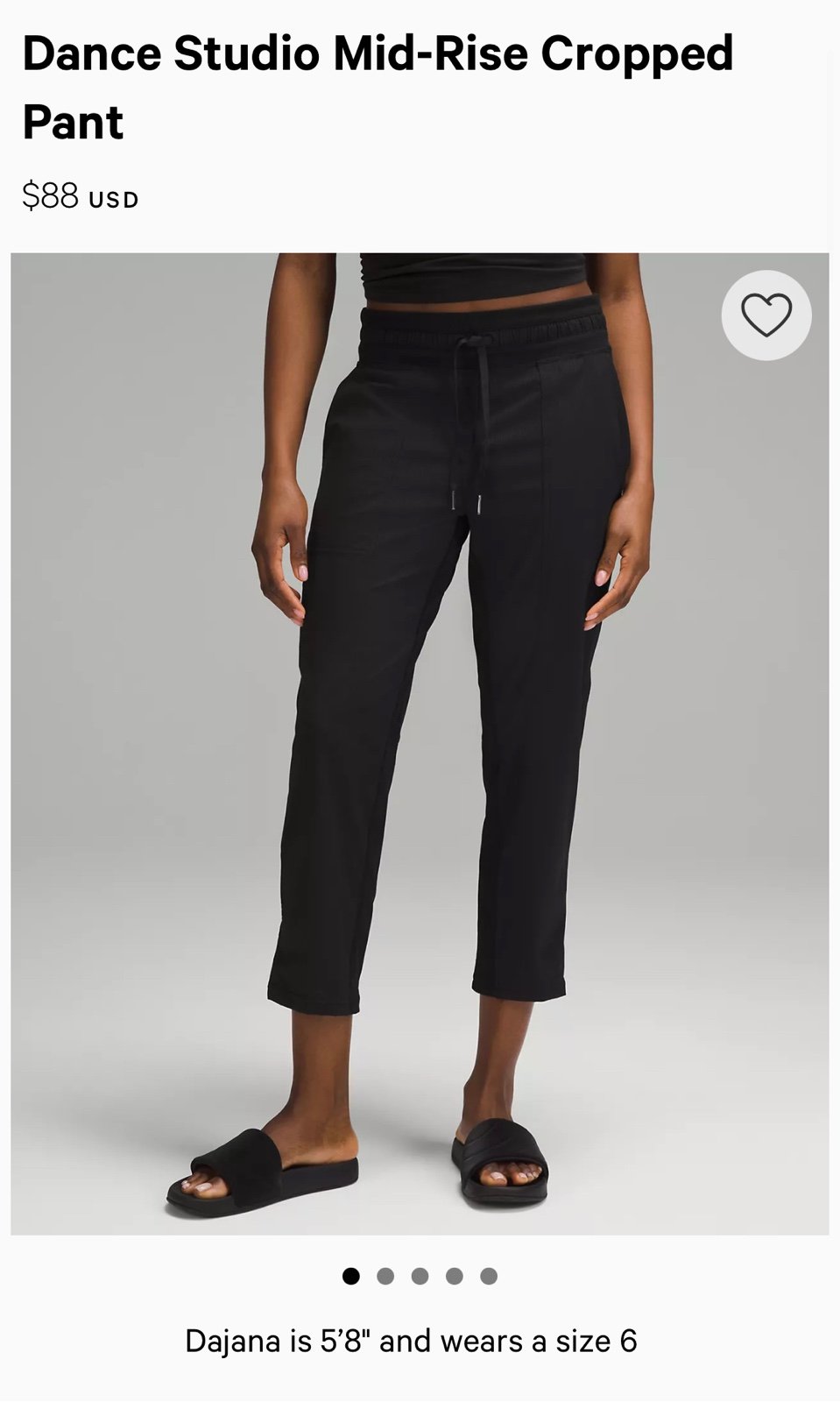Lululemon Dance Studio Mid-Rise Cropped Pant
