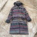 M.&KYOKO Hooded Knit Long Coat Mohair Alpaca