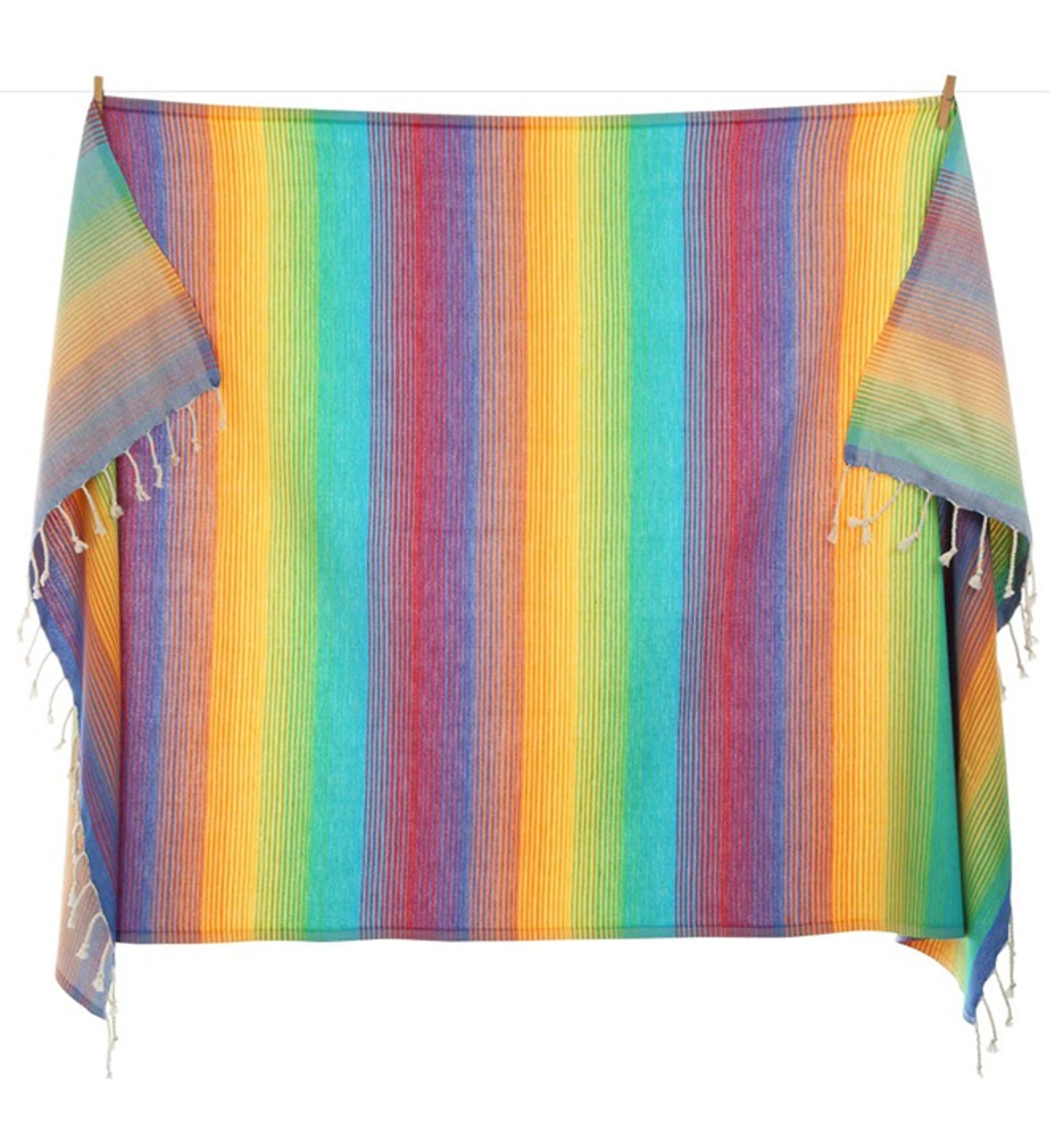 Sand Free Rainbow Turkish Beach Bath Towel - % 100 Cotton Citizens of the Beach