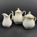 Antique Haviland Limoges Gilded Acorn Coffee/Tea Pot Sugar Bowl and Creamer Set
