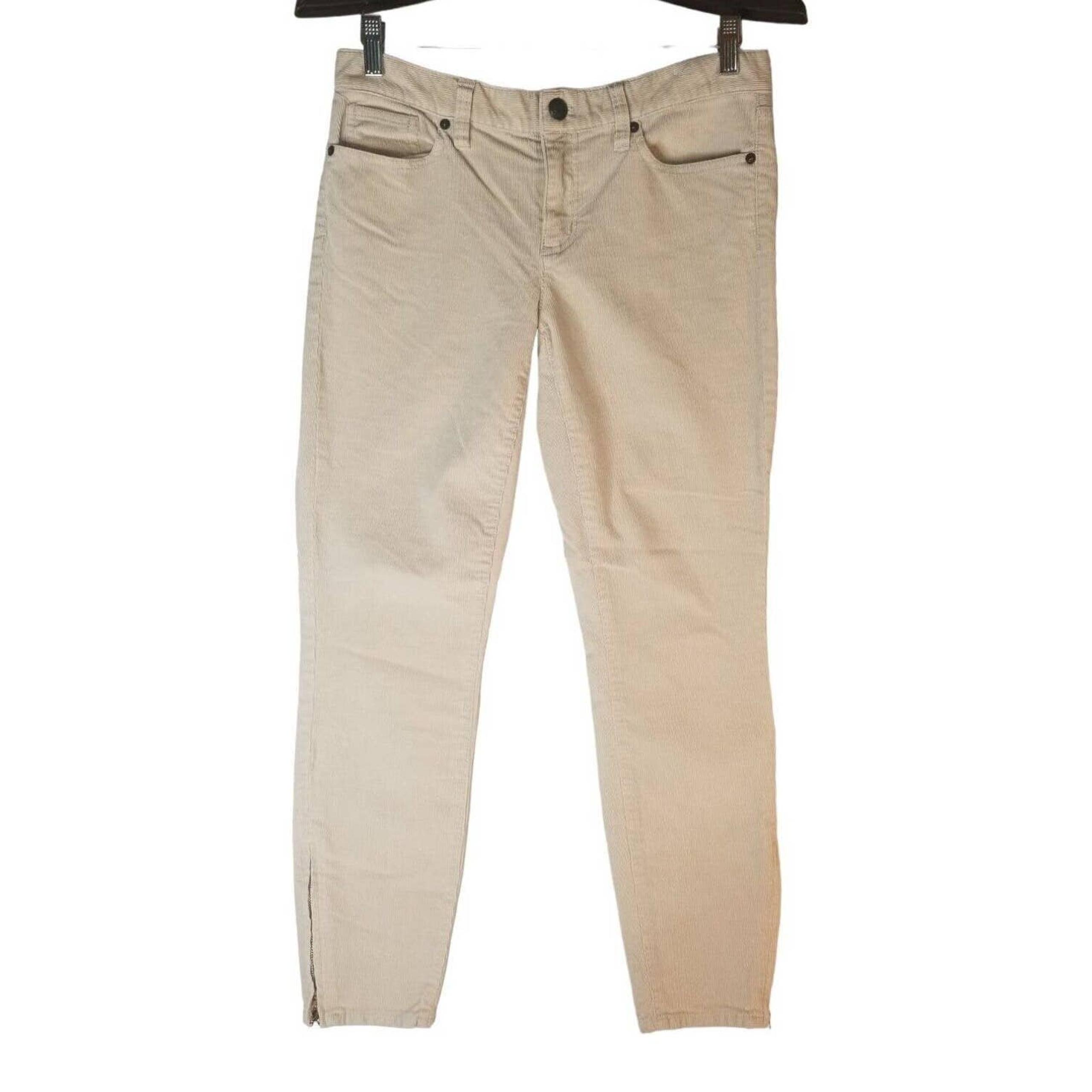 J.Crew Toothpick Beige Stretch Ankle Skinny Jeans Women's Pants Size 28x27