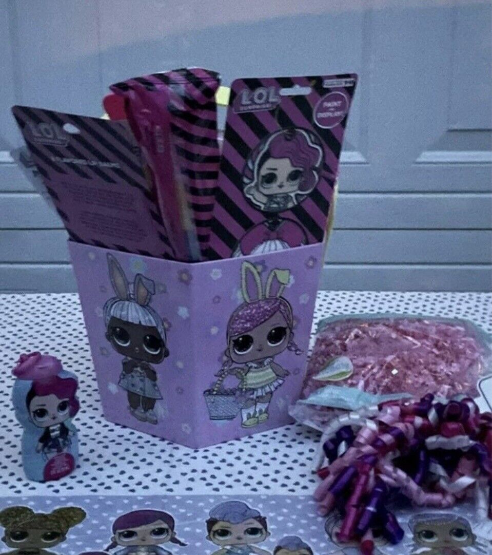 LOL Surprise CUSTOM Hexagon EASTER Basket 10pc+ Gift SPRING BLING Hops Doll