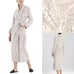 NEW NATORI Women US XL Plush Velour Mixed Jungle Cat Prints Long Sleeve Robe