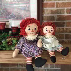 19 VTG Knickerbocker Raggedy Ann dolls