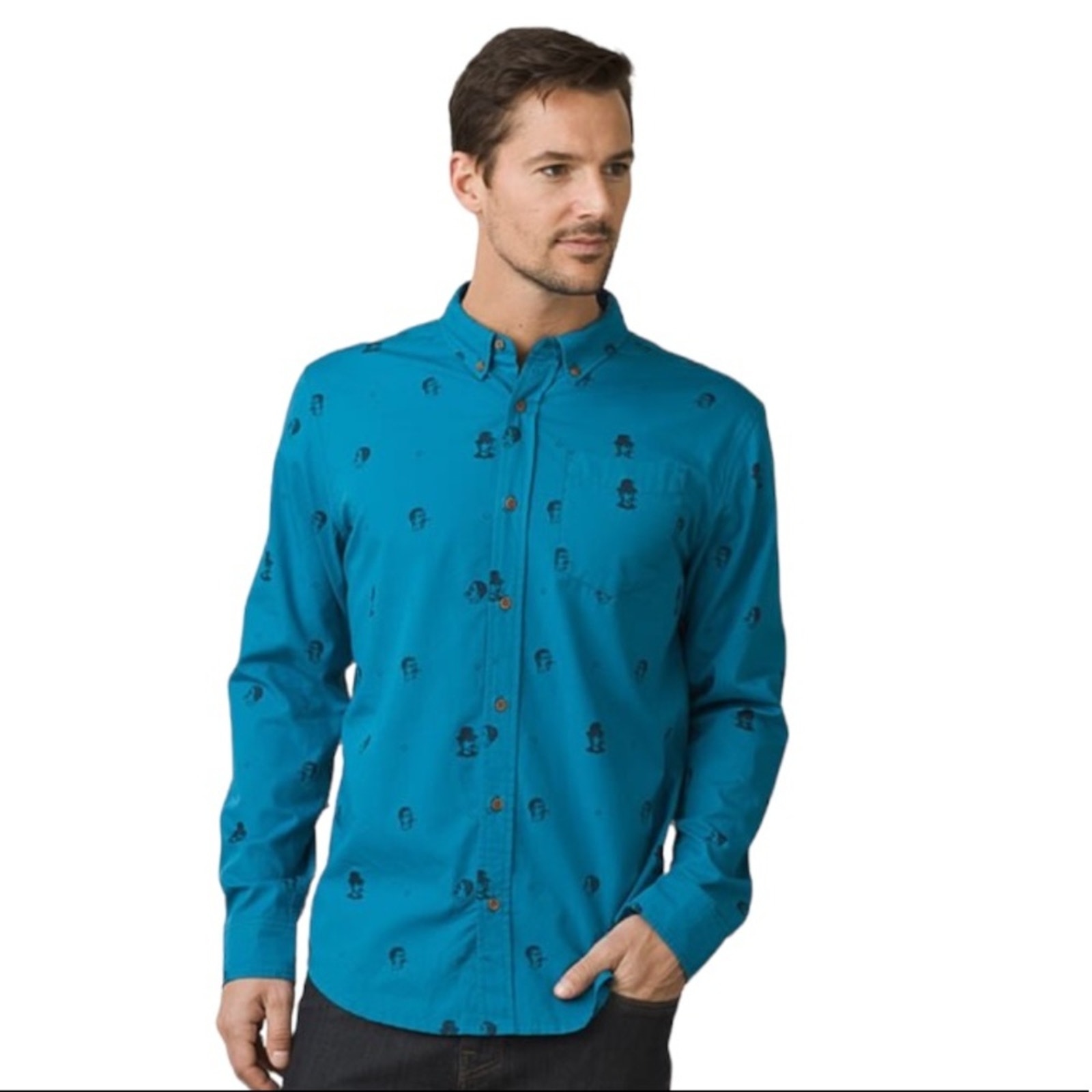 PRANA Men's Broderick Floral Long Sleeve Shirt
