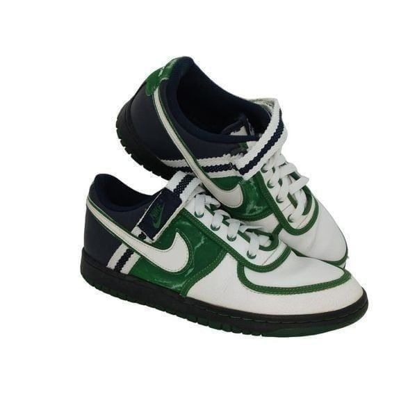 Nike Vandal Boys Pre-owned Green/White/Black Low Top Sneakers - sz. 7Y