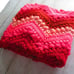 Pink and Red Chevron Crocheted Baby Blanket
