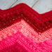 Pink and Red Chevron Crocheted Baby Blanket