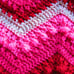 Pink and Red Chevron Crocheted Baby Blanket