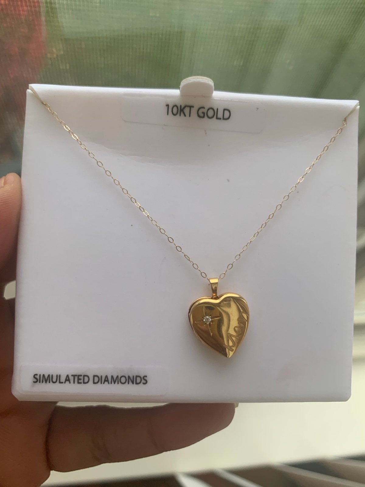 10k Gold Heart Locket With 18 Chain