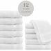 WhiteClassic Luxury Cotton Washcloths - 13x13 Hotel Face Towel White 12 Pack