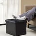 Storage Ottoman,Folding Foot Stool with Thicker Foam Padded Seat, 17x13x13in