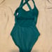 New Andie Swim x Free People Tulum Blue One Piece Swimsuit Cross Back Athletic