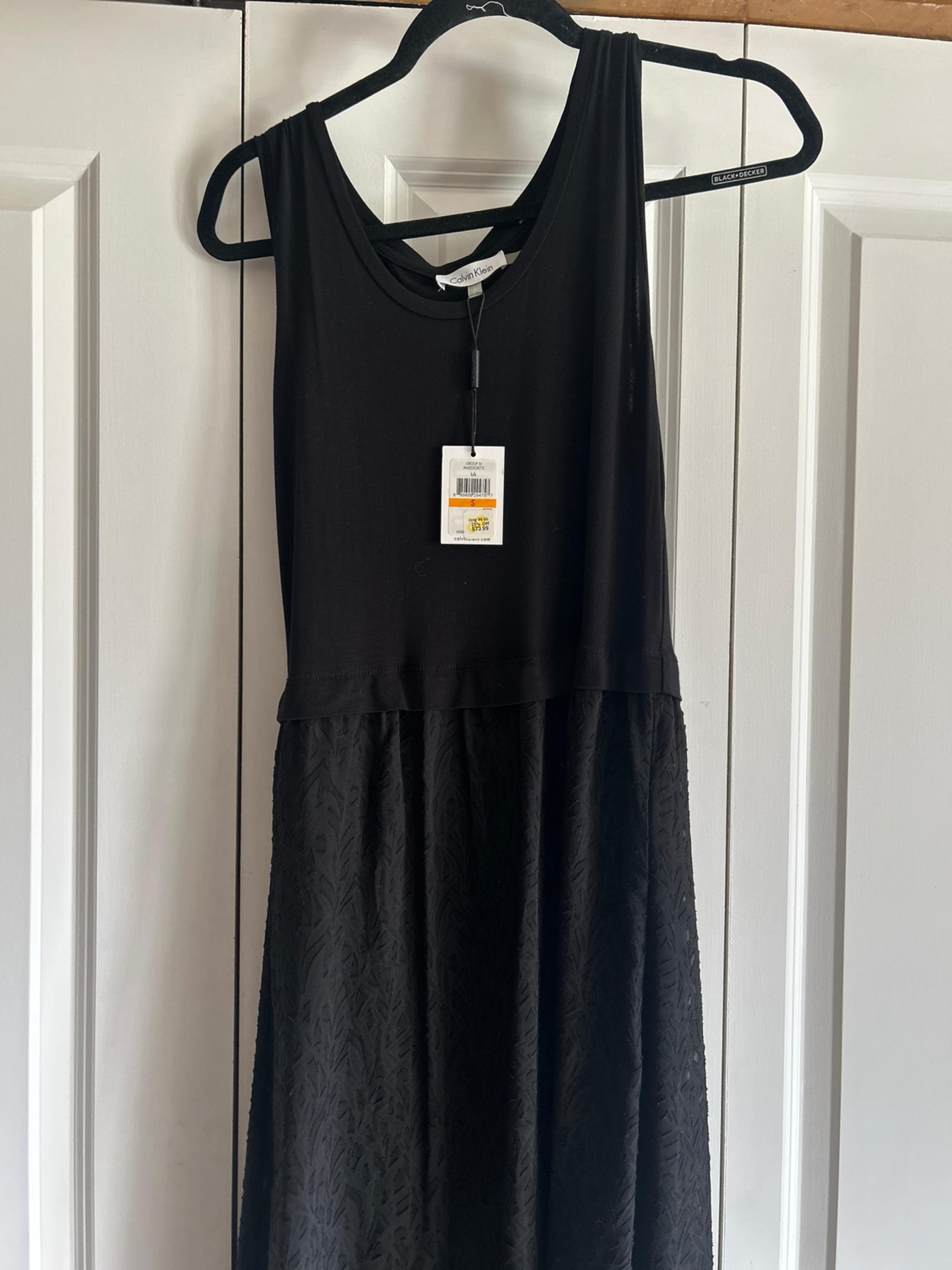 New with tags Calvin Klein maxi dress with tank top and lace bottom, sz S