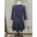 Nina Leonard Sweater Dress Women's Medium Black Blue Geo Print Rayon Round Neck