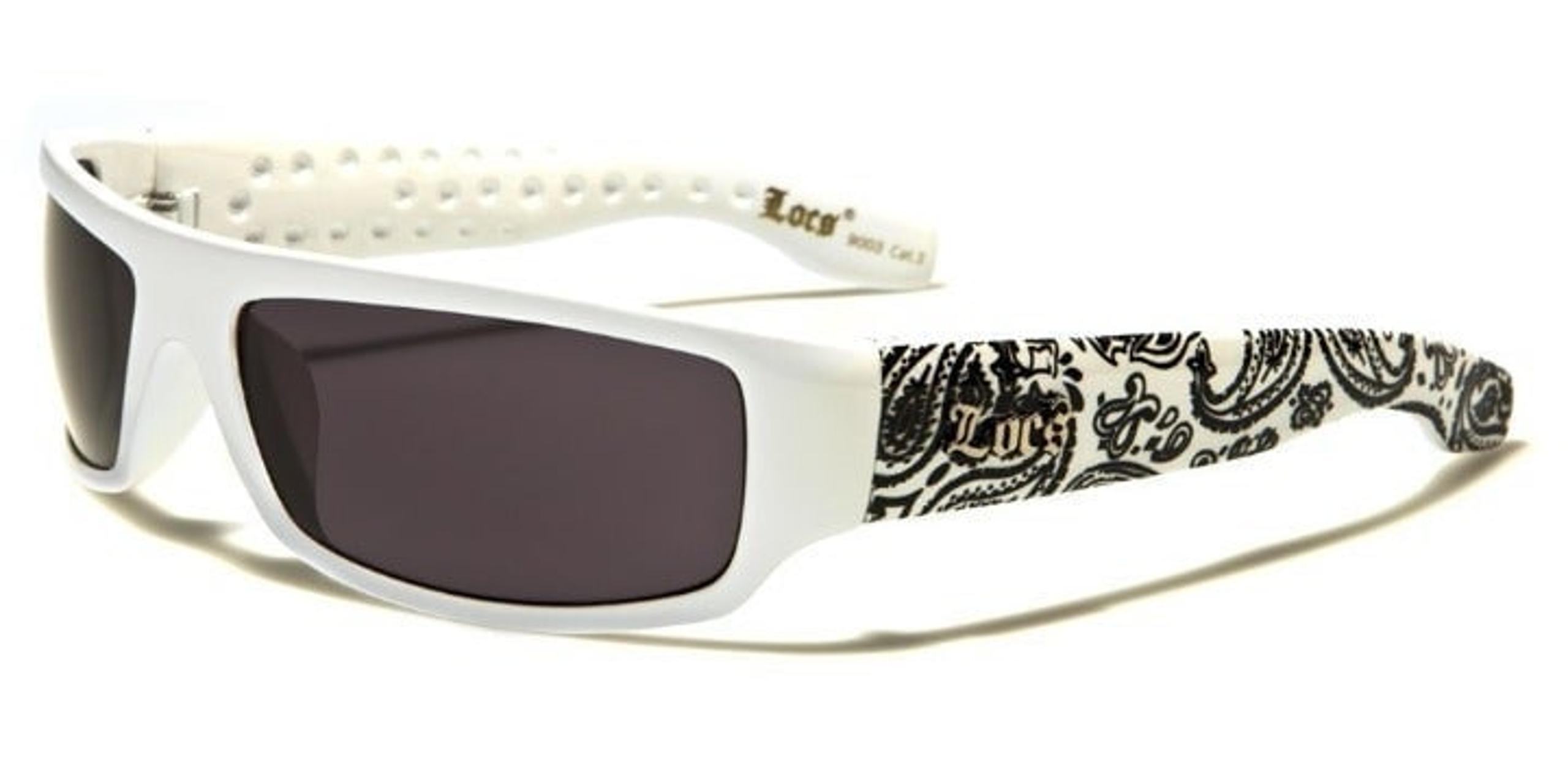9003 Locs White w/Black Ban Sunglasses Free Shipping