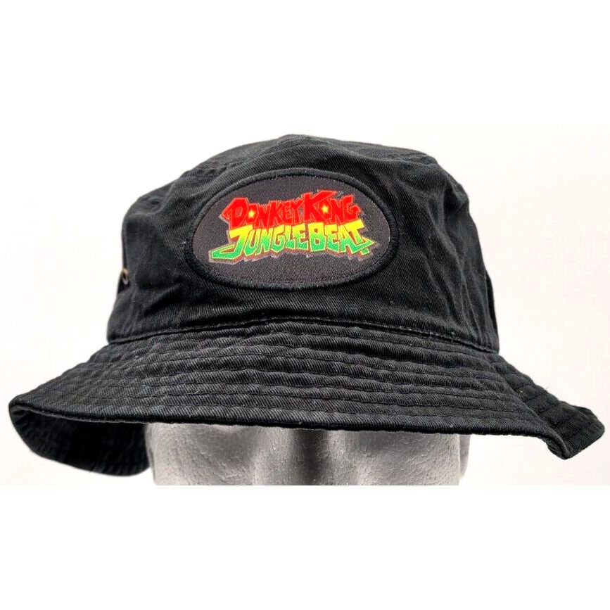 VINTAGE DONKEY KONG JUNGLE BEAT BUCKET HAT CAP NINTENDO PROMO RARE ADULT SIZE