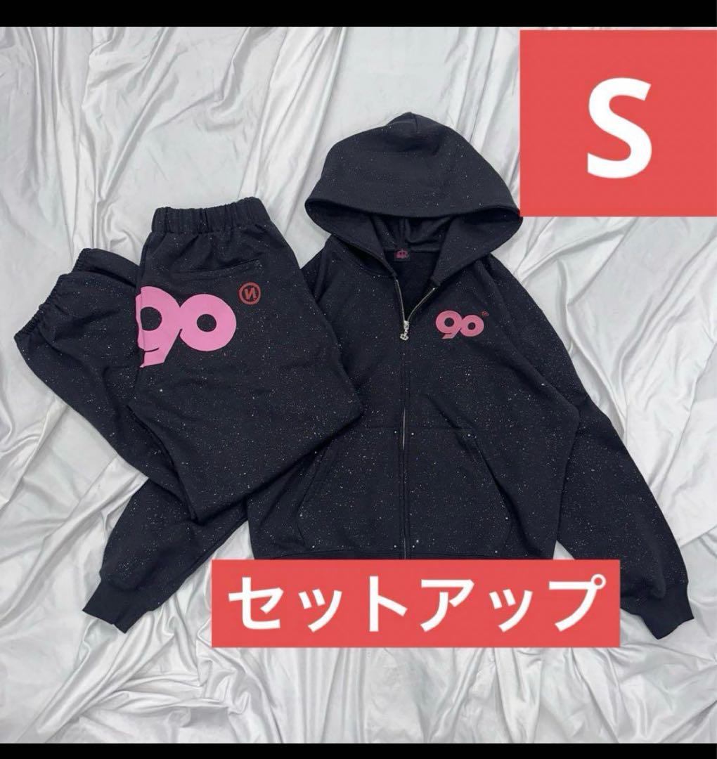 9090girl Setup Logo Zip Hoodie size S