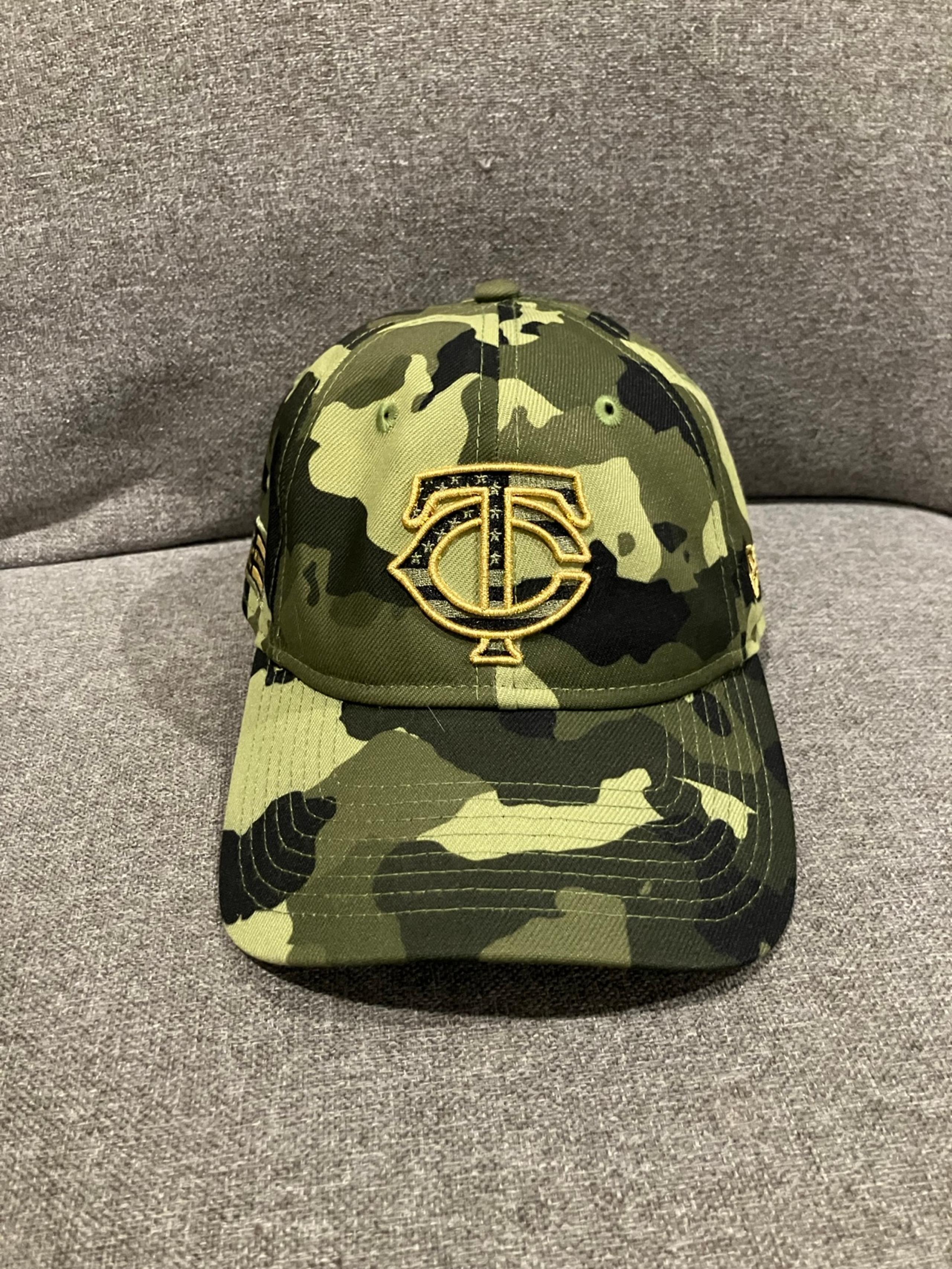Men's Minnesota Twins New Era Camo 2022 Armed Forces Day 9TWENTY Adjustable Hat