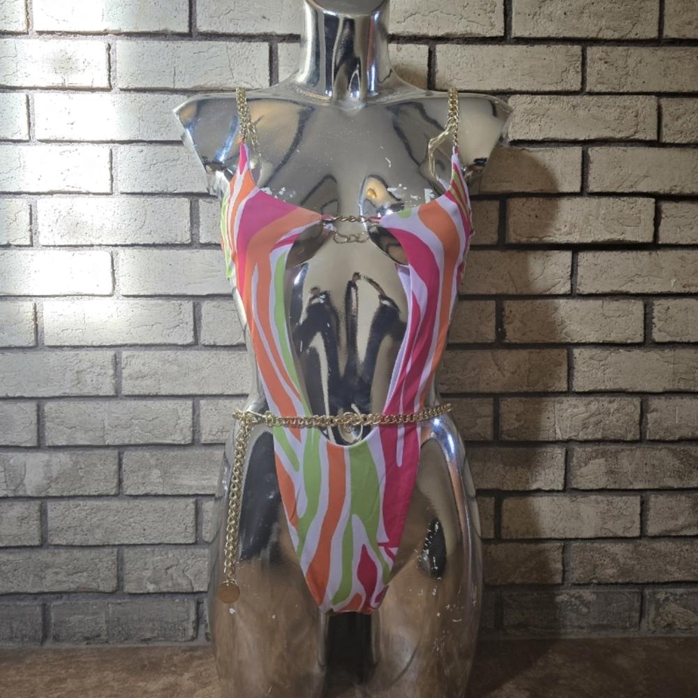Multicolored Jets To Miami FN Monokini