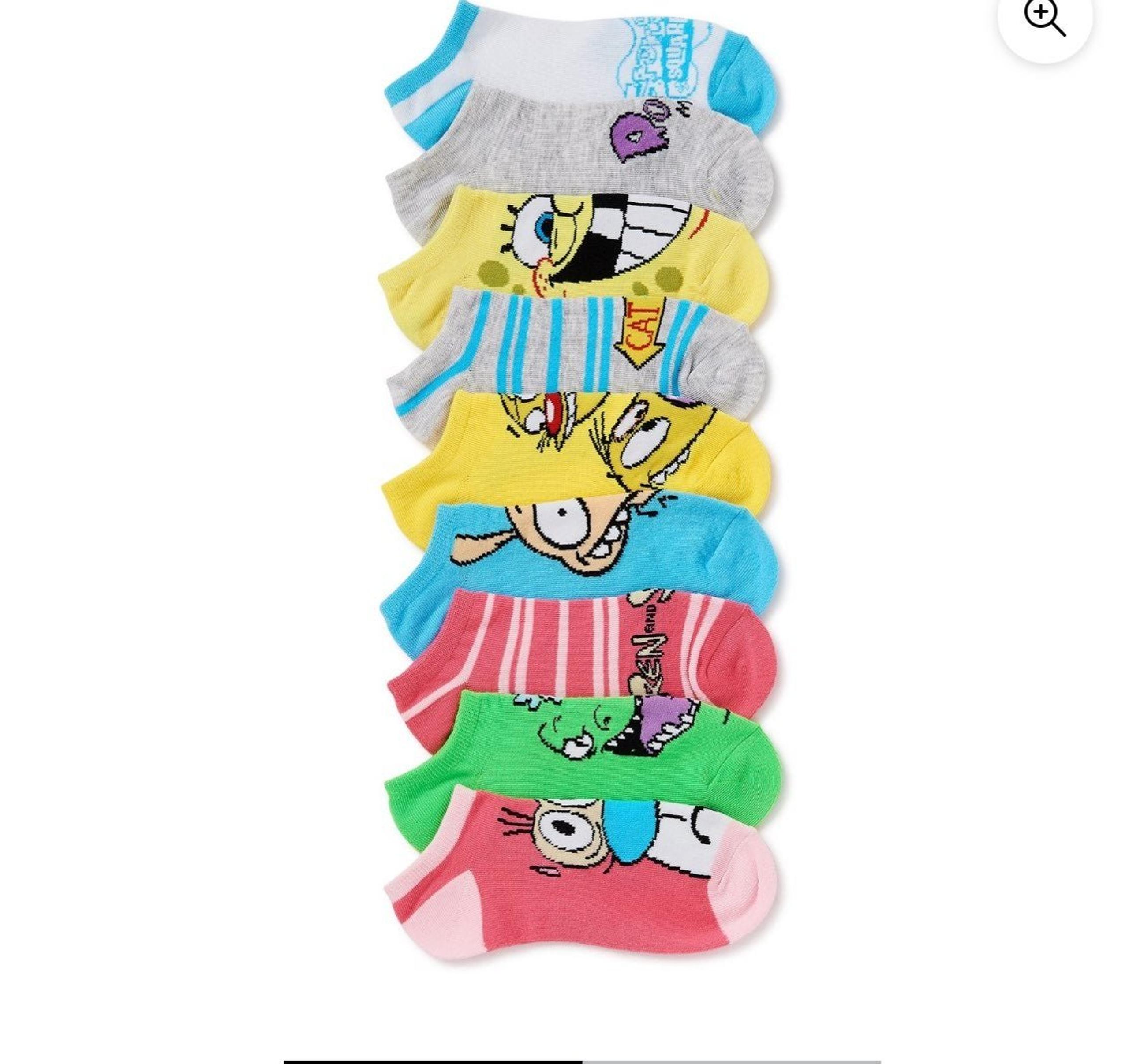 Nickelodeon 10pk socks 4-10