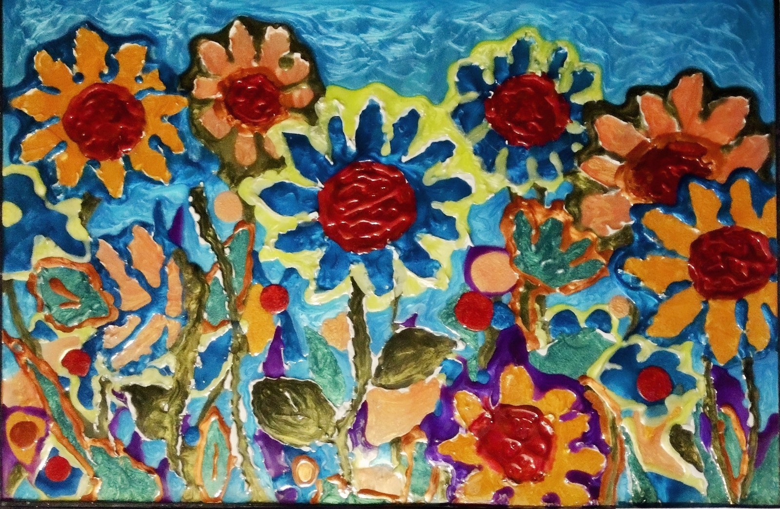 Epoxy Resin Painting Candy Flowers by Aaron Monet'