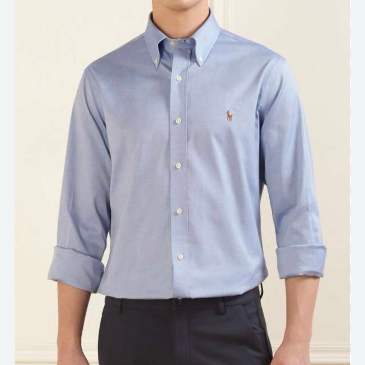 NWT Polo Ralph Lauren Blue Cotton Oxford Button Down Shirt Size 4XB