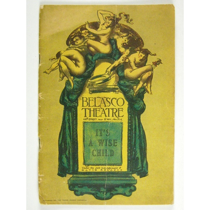 Belasco Theatre Playbill Program It a Wise Child 1930 Broadway NYC LOOSE PAGE