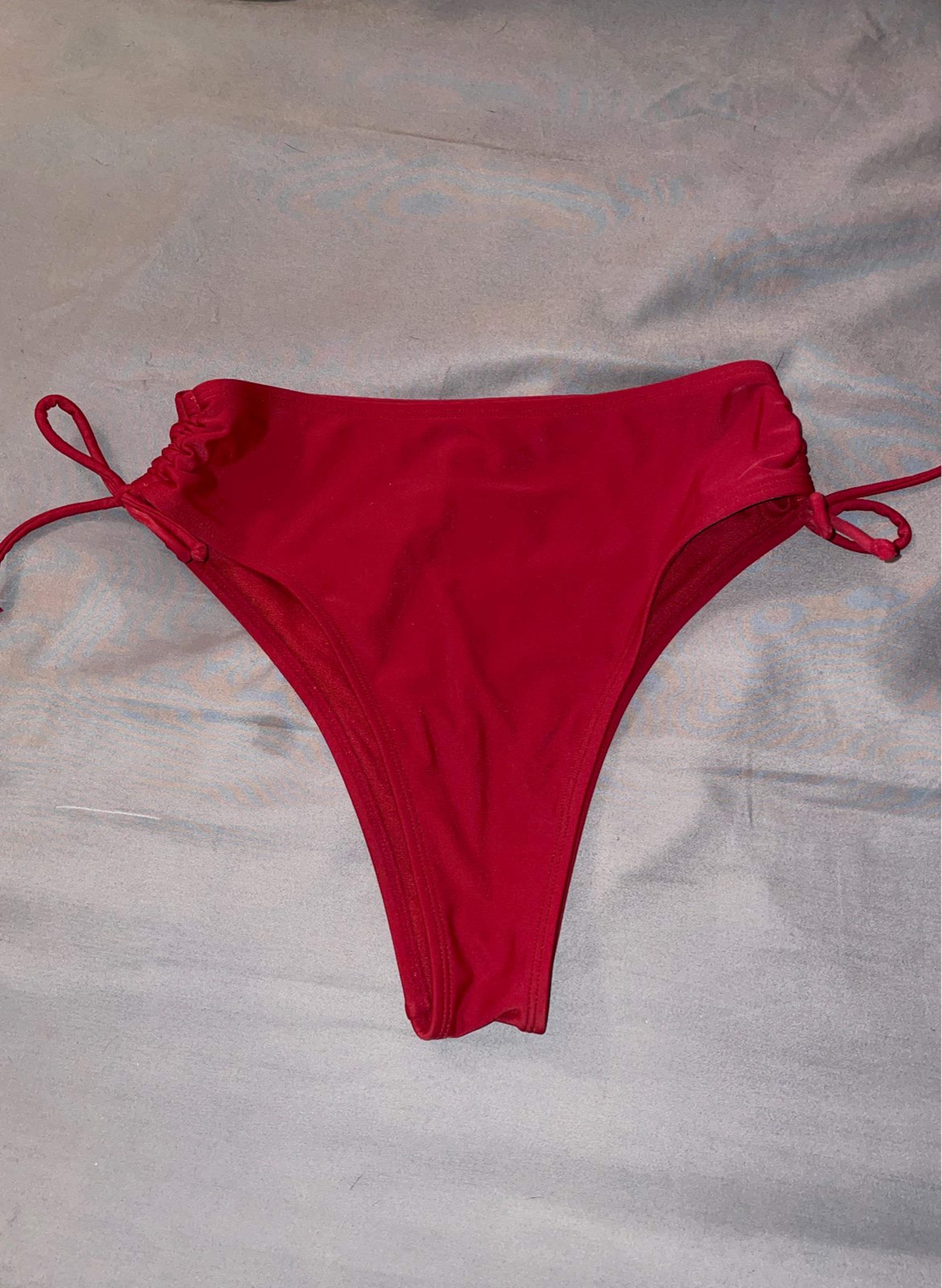 Express High-Waisted Red Bikini Bottoms