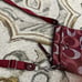 Coach burgundy shiny silver small crossbody bag