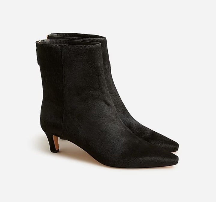 J.Crew Stevie Ankle Boots in Calf Hair Black size 7