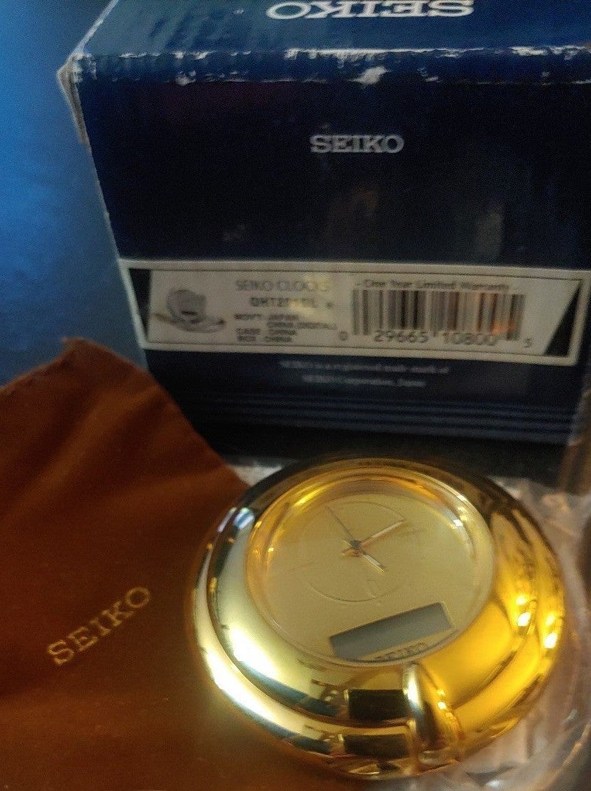 Seiko · Vintage Travel/Desktop · Alarm Clock · Item# QJT201GL · UPC: 29665 10800