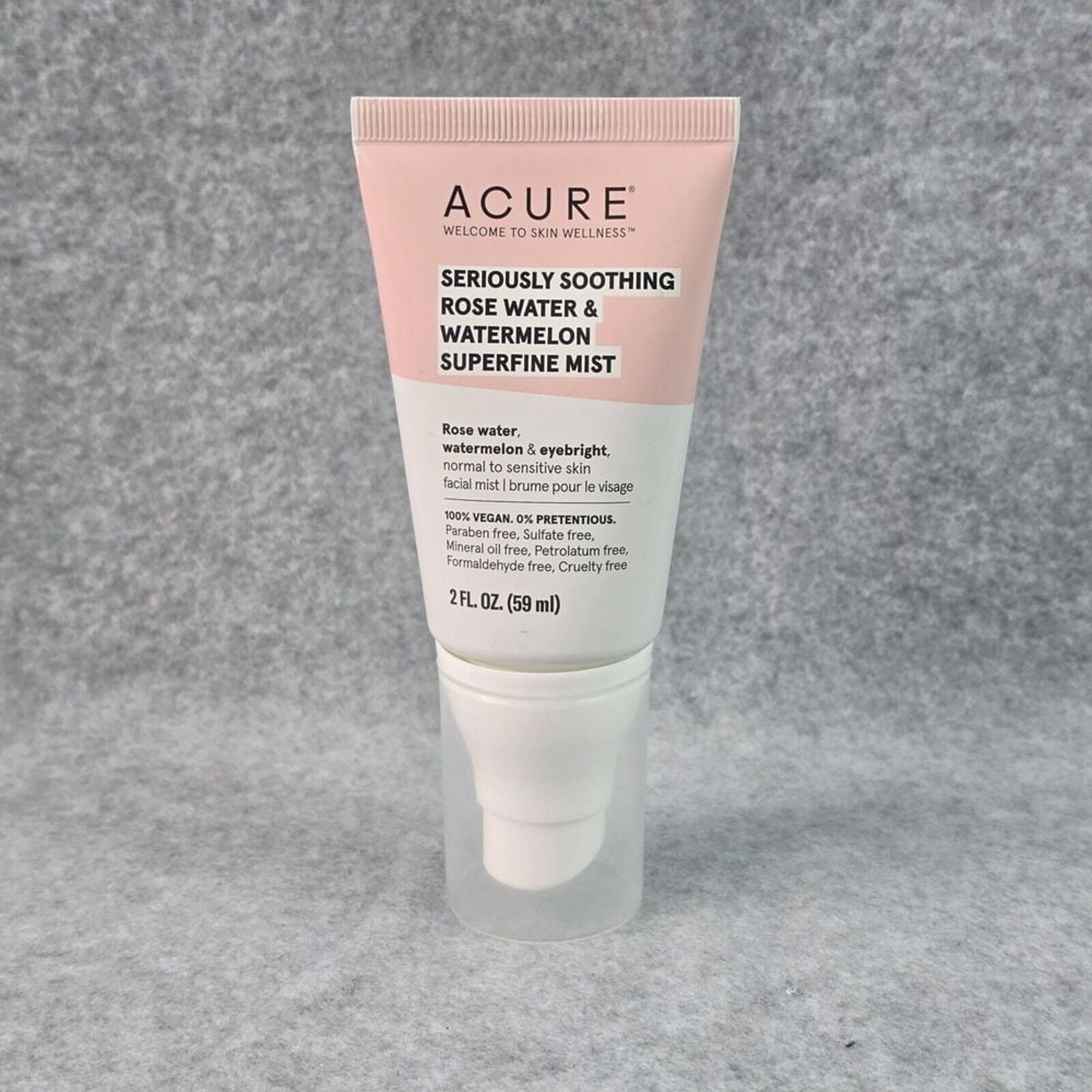 Acure Seriously Soothing Rose And Watermelon Superfine Mist 59mL 2 Fl Oz Vegan