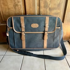 VintageFrench West Indies carry on shoulder bag luggage