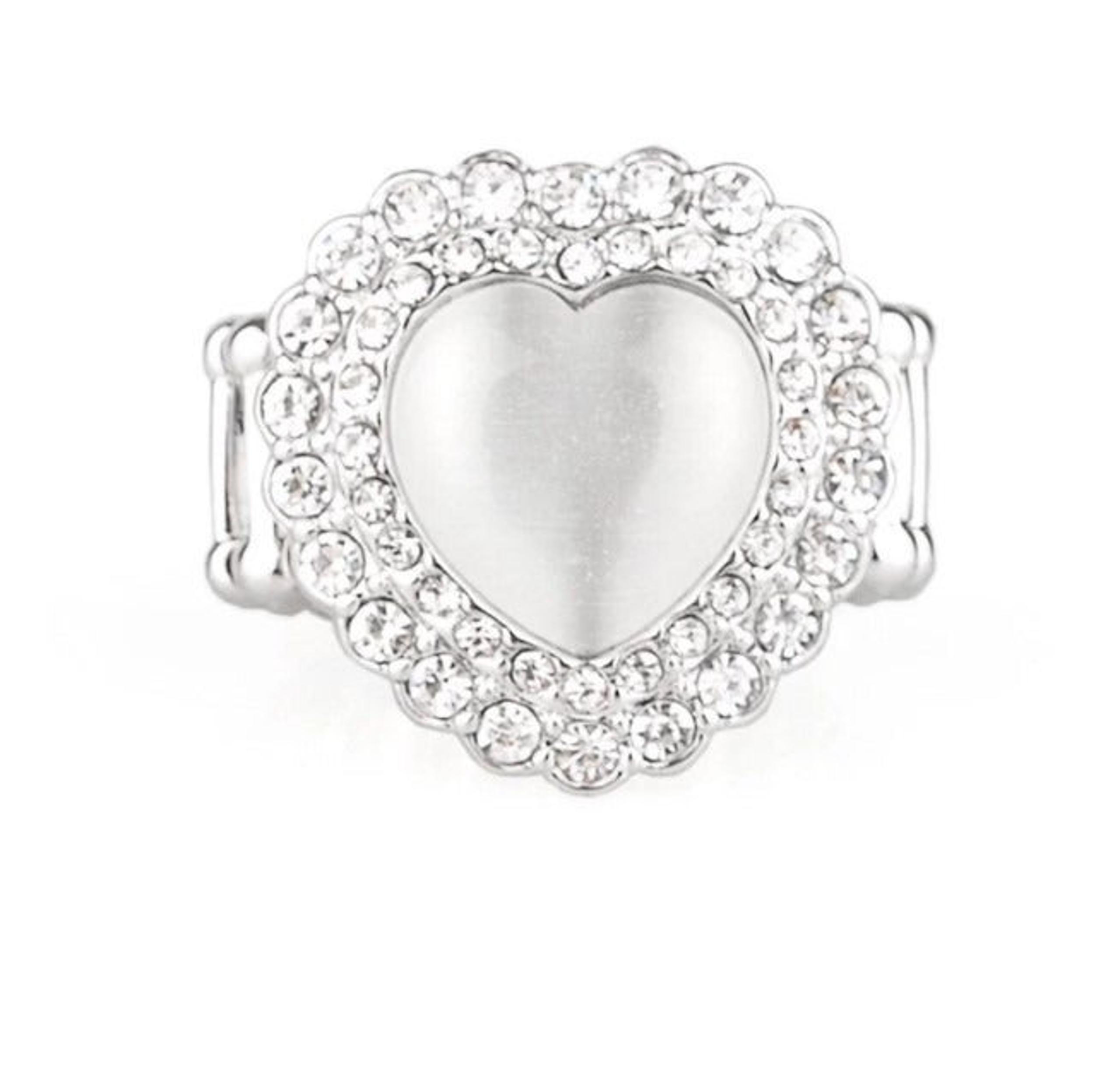Lovely Luster White Ring by Paparazzi