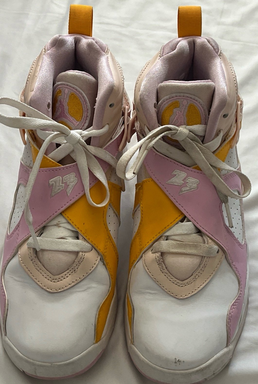 Girls Nike Air Jordan 8 Retro ‘Arctic Punch' 580529-816 Size 6Y B-Grade