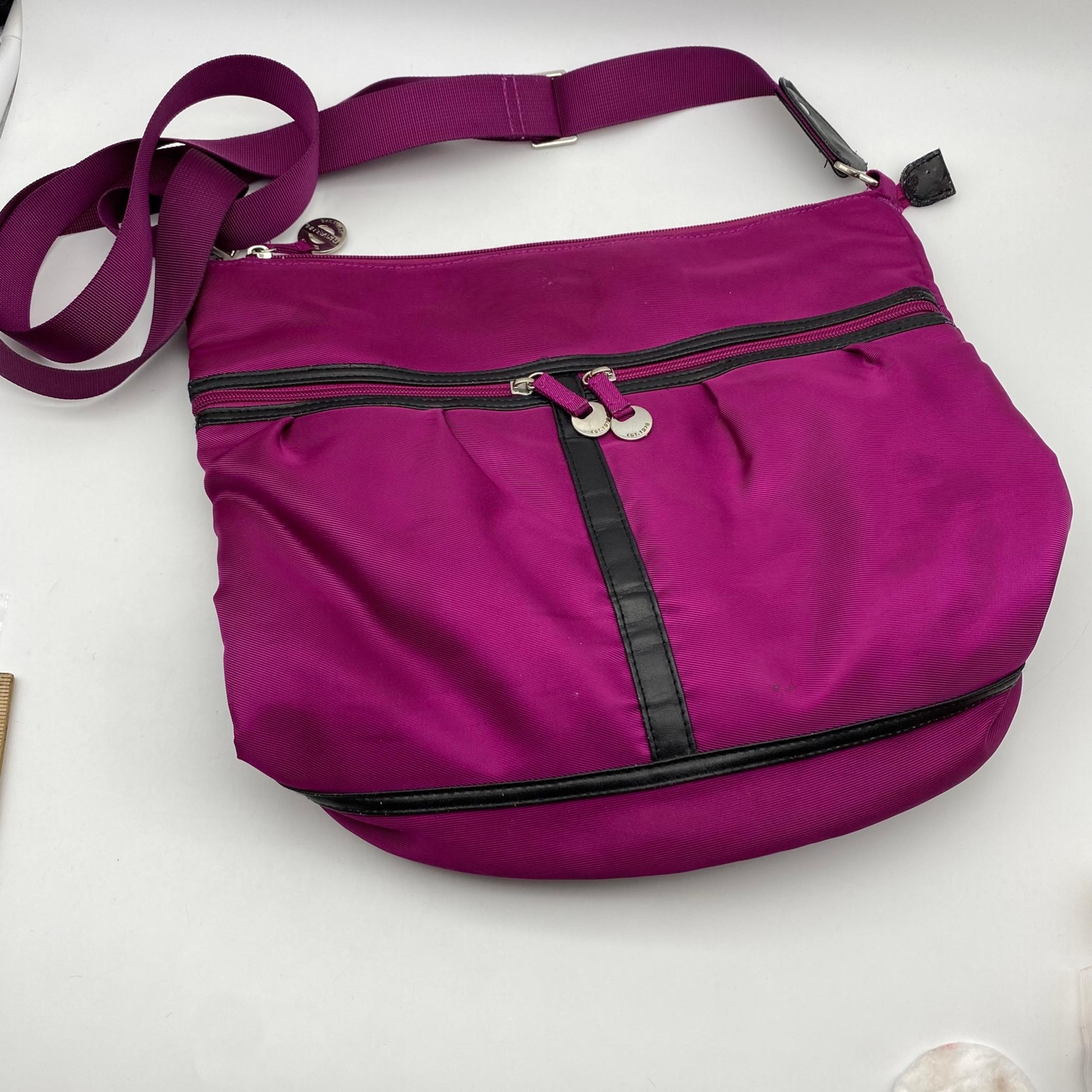 Travelon Women's crossbody bag purse Burgundy Red nylon zip
