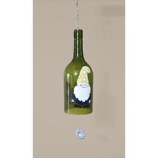 GNOME WINE BOTTLE CHIME HANDCRAFTED GARDEN DECOR