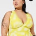 Torrid yellow pineapple swimsuit swim dress NWT