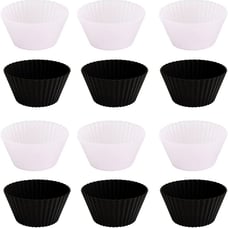 Reusable Silicone Baking Cups Molds , Nonstick Muffin Liners Cups Cake Molds