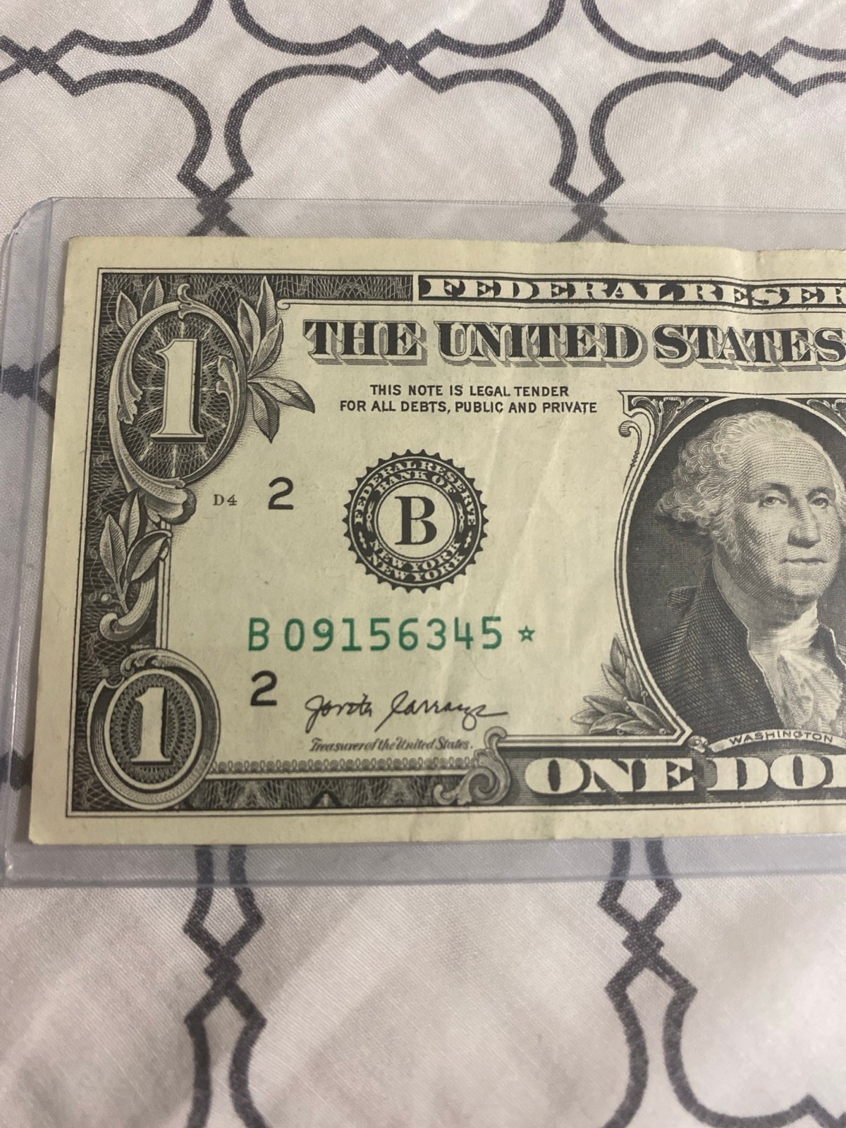 1 Dollar Bill Star Note
